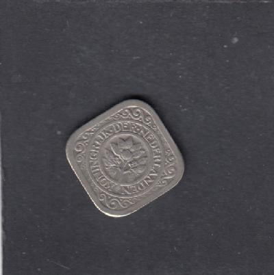 Beschrijving: 5 Cent WILHELMINA 